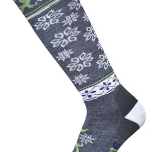 New Point6 Ornament 65% wool socks  over calf S